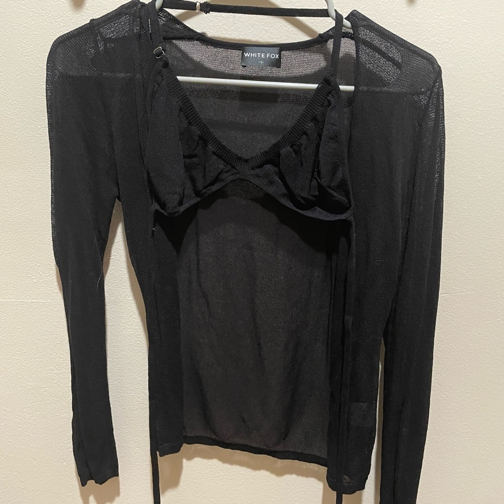 White Fox Boutique Into My Eyes Knit set